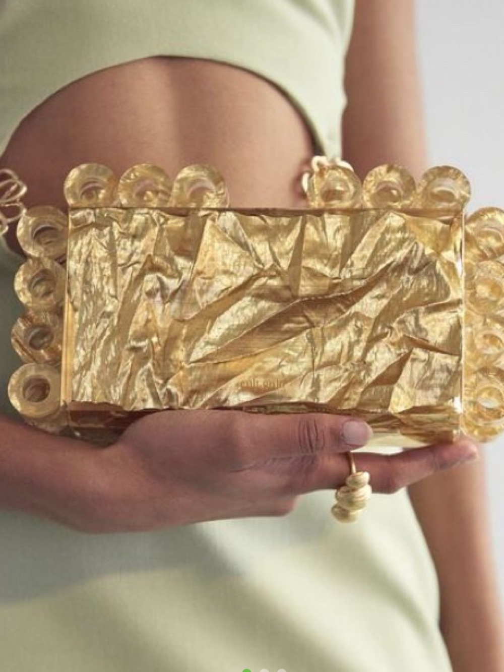 Cult Gaia Gold Clutch